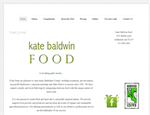 Tablet Screenshot of katebaldwinfood.com